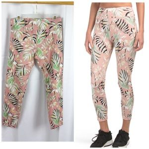MINKPINK Move Tropical Print Pink Leggings Large
